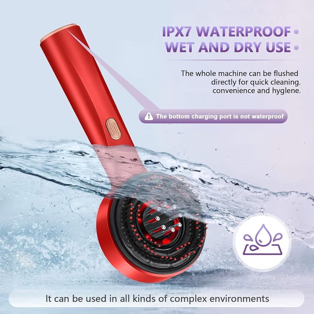Electric Scalp Massage Comb with Red Light Therapy – Hair Growth & Relaxation Device