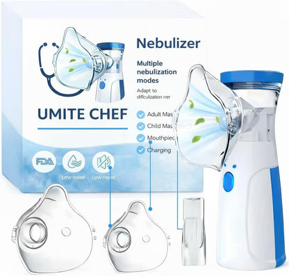 Portable Mesh Nebulizer for Adults & Kids – Silent USB Rechargeable Inhaler for Fast Respiratory Relief