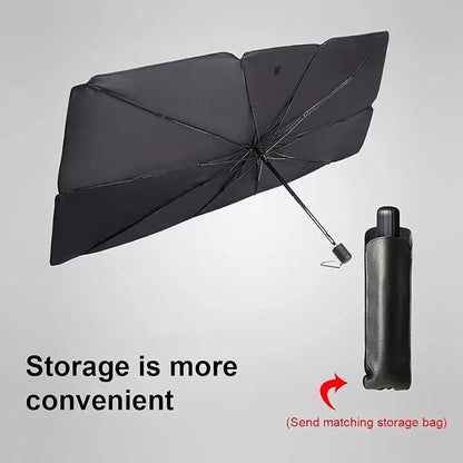 Universal Fordable Car Windshield Sun Umbrella – Heat Insulation & UV Reflective Sun Shade