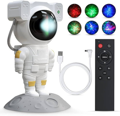 Astronaut Starry Sky Galaxy Projector - LED Nebula Night Light with Remote Control & Auto-Off Timer