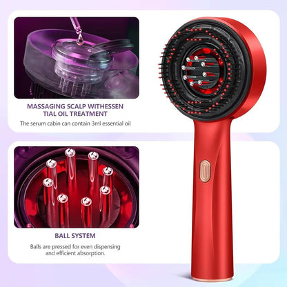Electric Scalp Massage Comb with Red Light Therapy – Hair Growth & Relaxation Device
