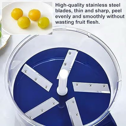 3-in-1 Rotary Vegetable & Fruit Peeler - Multifunctional Stainless Steel Kitchen Tool with Julienne, Serrated & Standard Blades for Potatoes, Onions & Apples