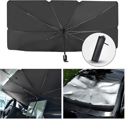 Universal Fordable Car Windshield Sun Umbrella – Heat Insulation & UV Reflective Sun Shade