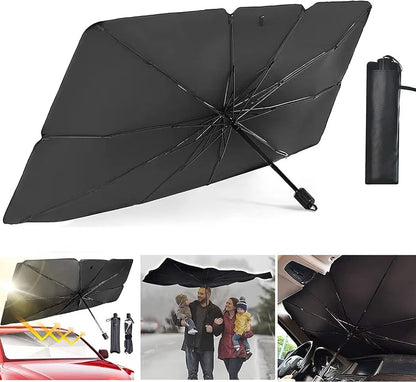 Universal Fordable Car Windshield Sun Umbrella – Heat Insulation & UV Reflective Sun Shade